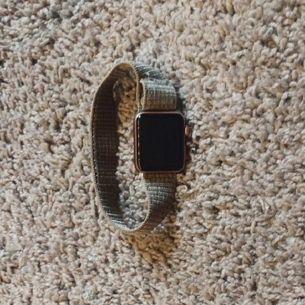Apple watch with Tan Band (No charger)